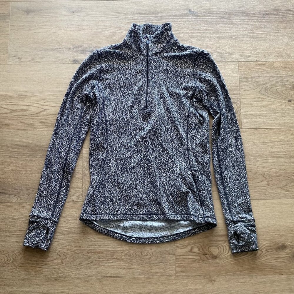 Lululemon Black and White Quarter Zip Pullover